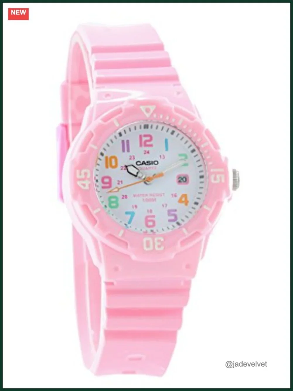 Casio Women's Analog Watch with 100m Water Resistance and Rotary Bezel